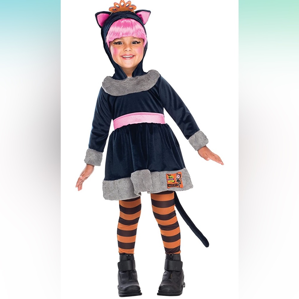 Lalaloopsy Boo Scaredy Cat Child Costume size Medium 8 🎃 🐈‍⬛ 👻